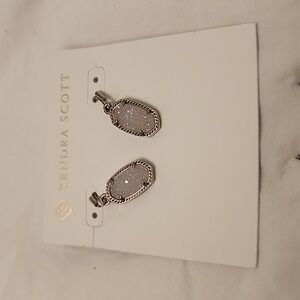 Kendra Scott Iridescent Drop Drusy Earrings Brand New